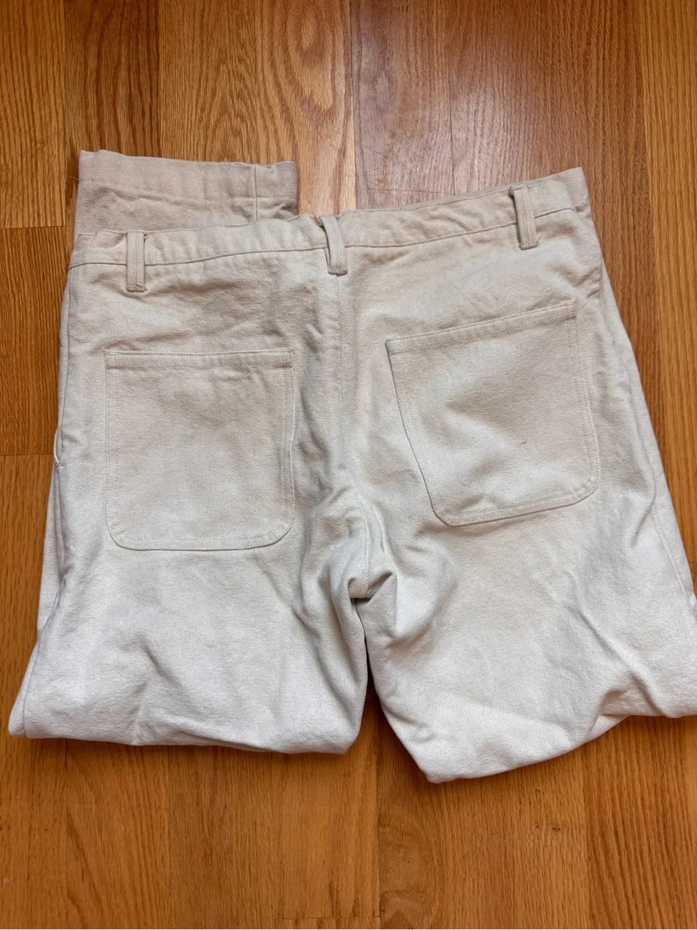 Men's Cream Casual Pants - Classic Straight Fit